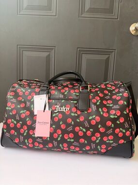 Juicy Couture Black Cherry Travel Duffel with Pink Tag